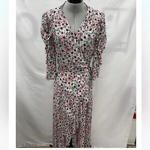 BERENICE PARIS Reece Dress Venice Beach, Boho Floral Wrap Maxi Hi-Low